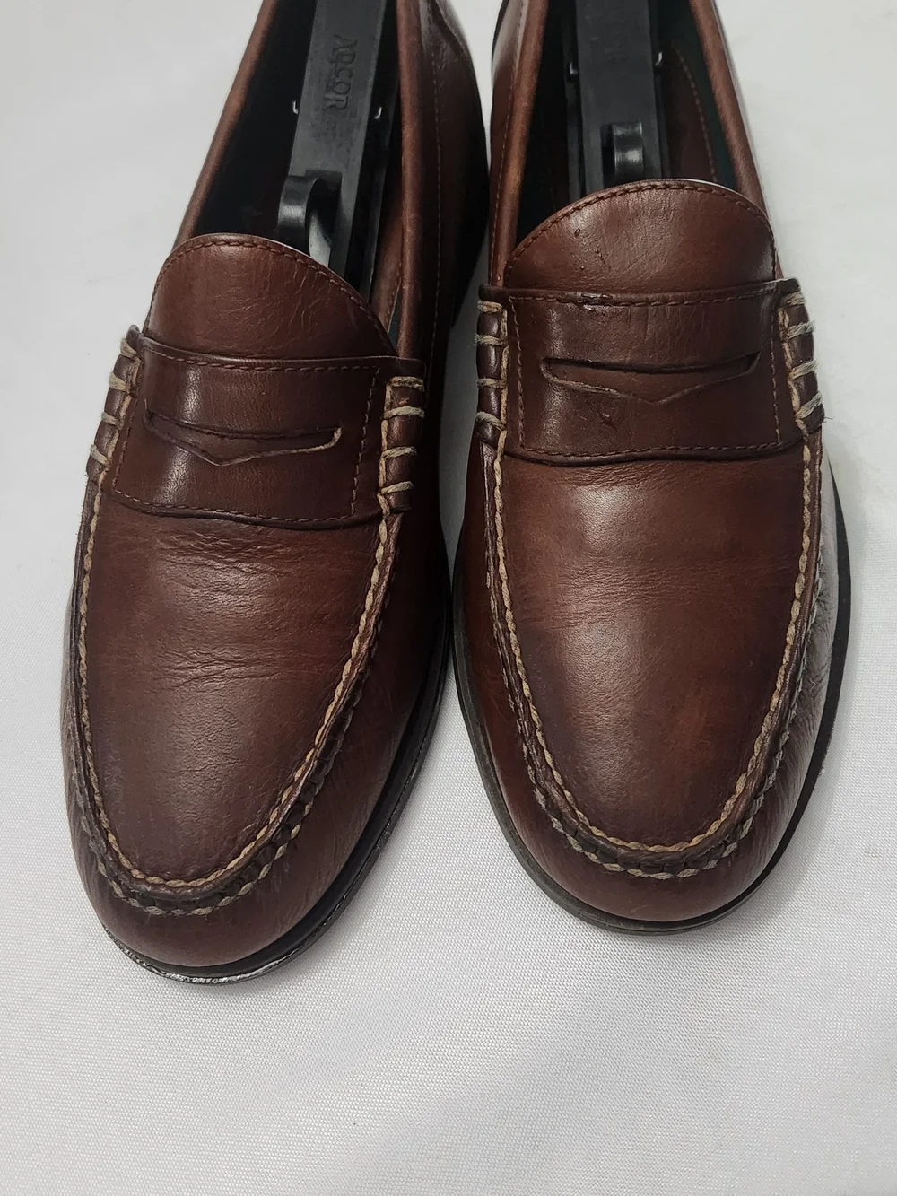 DresSports By Rockport, Classic Men's Penny Loafers - Brown Leather 8M